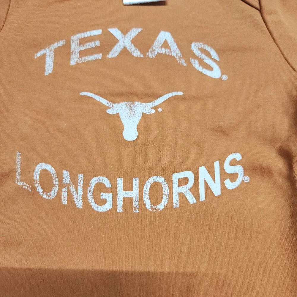 Genuine Texas Longhorns Infant Footed Romper 6/9M Cotton Body Suit 149